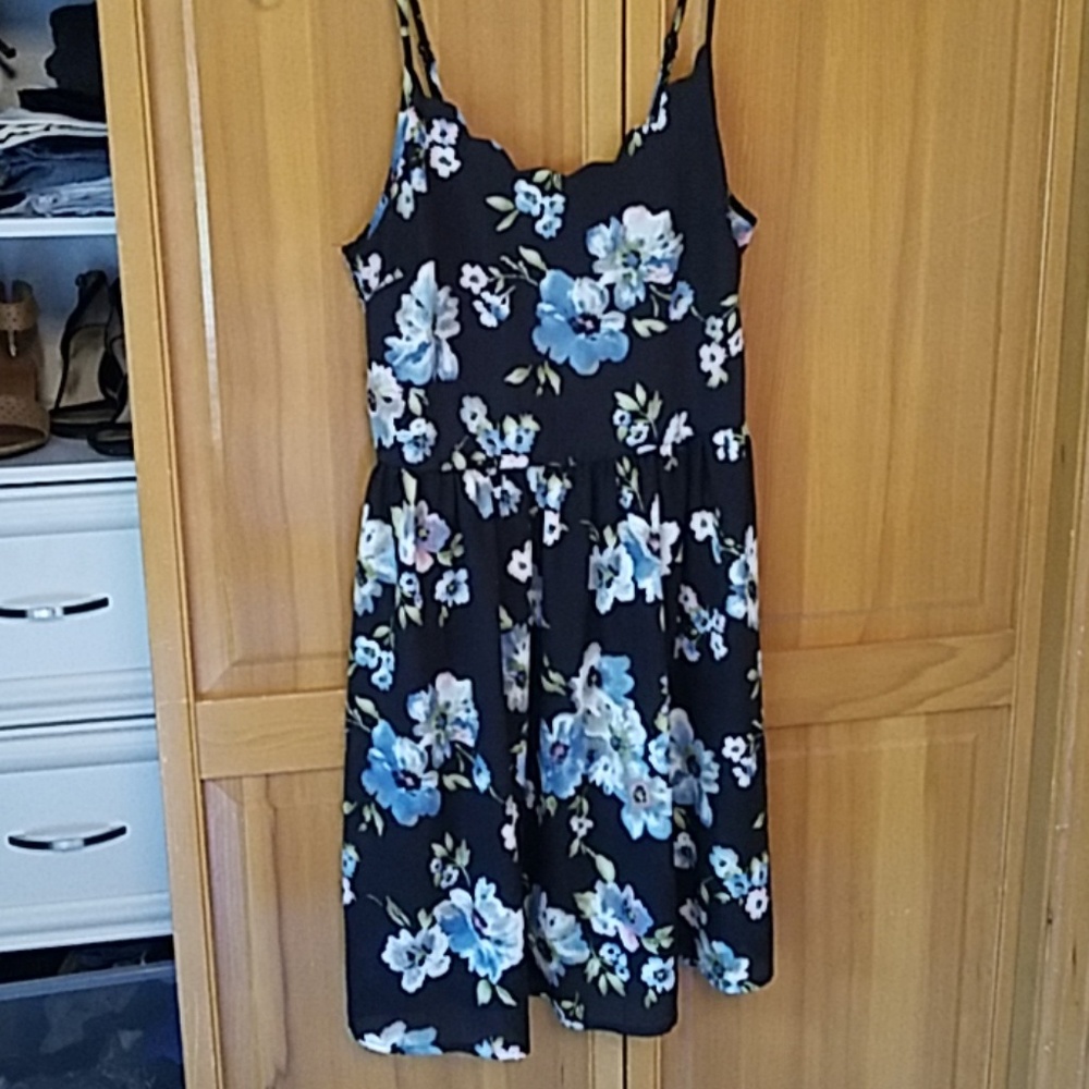 Black floral sundress